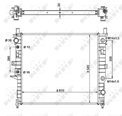 Radiador NRF 55334