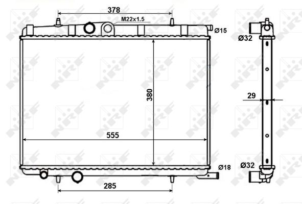 Radiador NRF 56021