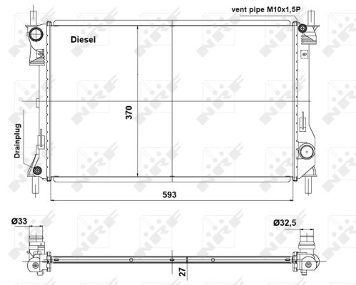 Radiador NRF 56040