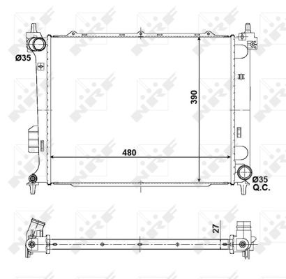 Radiador NRF 56057