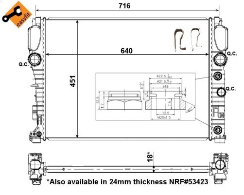 Radiador NRF 56076