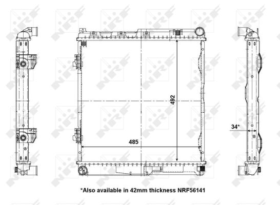 Radiador NRF 56077