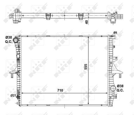 Radiador NRF 56124