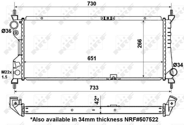 Radiador NRF 56163