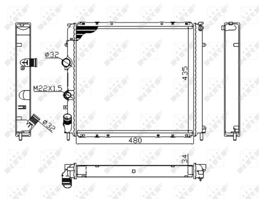 Radiador NRF 58075A