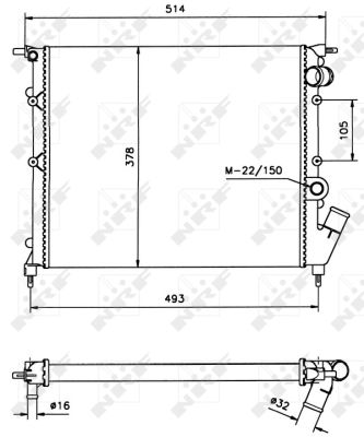 Radiador NRF 58105