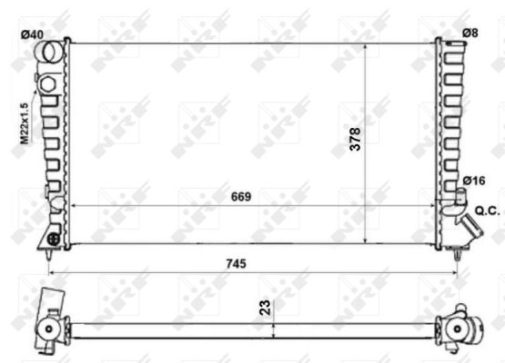 Radiador NRF 58189A