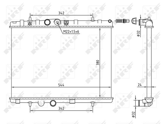 Radiador NRF 58226A