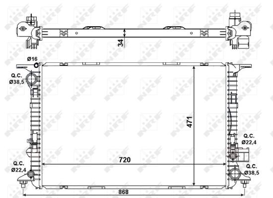 Radiador NRF 58439