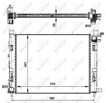 Radiador NRF 58443