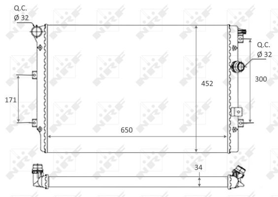 Radiador NRF 58464