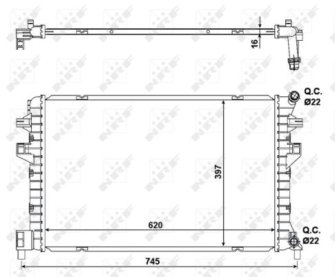 Radiador NRF 58471