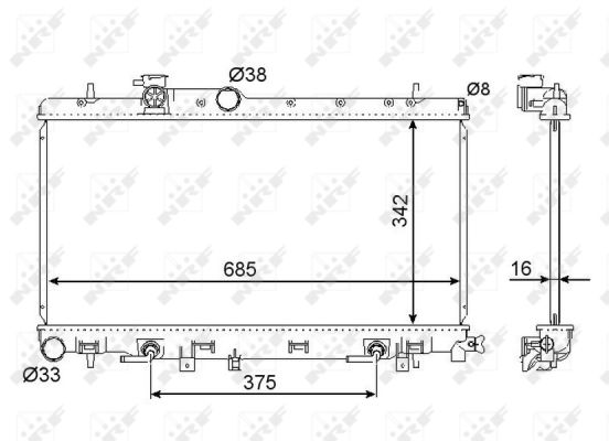 Radiador NRF 58493