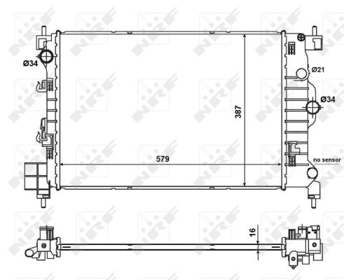 Radiador NRF 58496