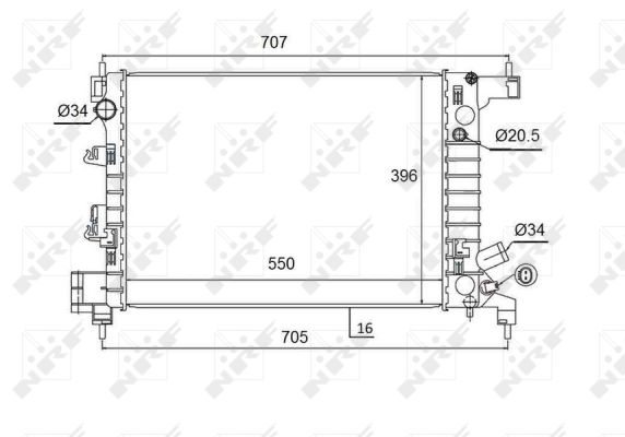 Radiador NRF 58504