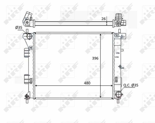 Radiador NRF 58522