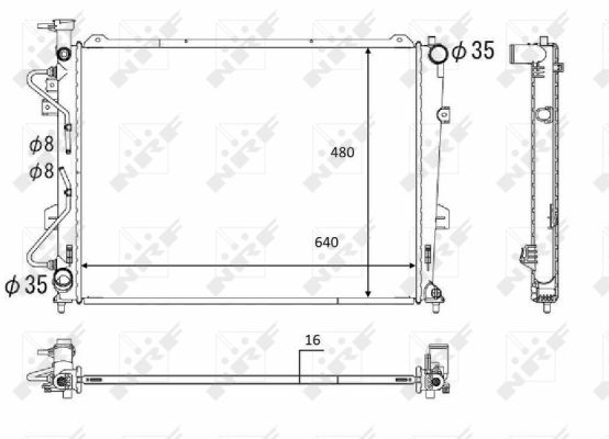 Radiador NRF 58554