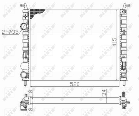 Radiador NRF 58656