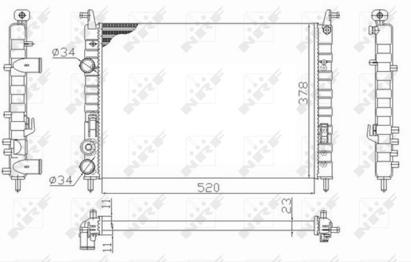 Radiador NRF 58726