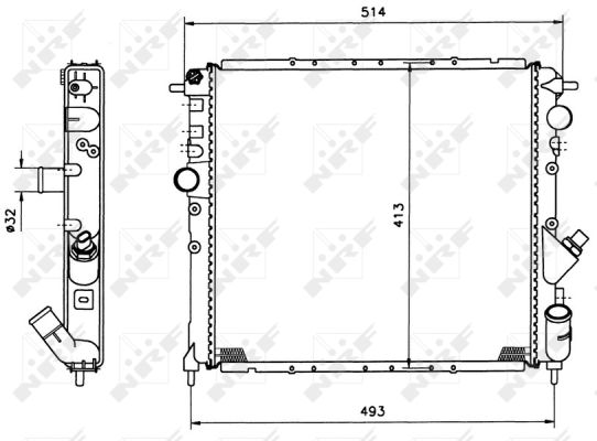 Radiador NRF 58784