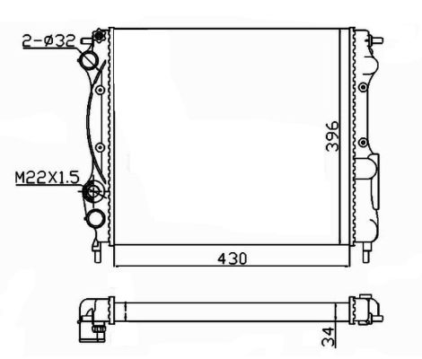 Radiador NRF 58934A