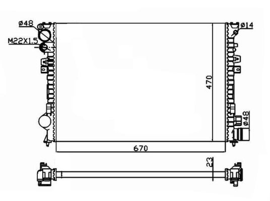 Radiador NRF 58958A