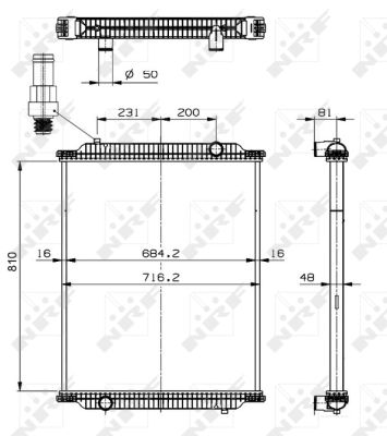 Radiador NRF 599563