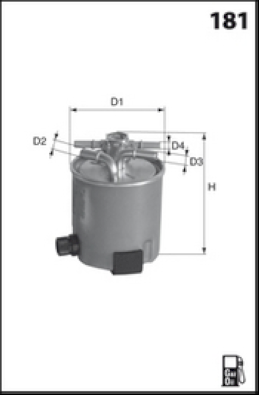 Filtro de carburante MECAFILTER ELG5402