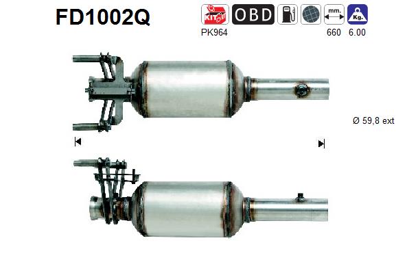 Filtro de particulas AS FD1002Q