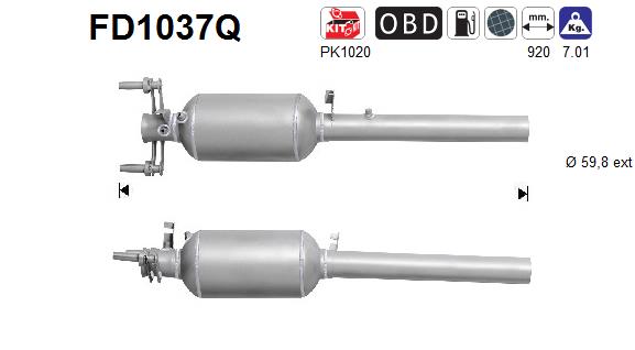 Filtro de particulas AS FD1037Q