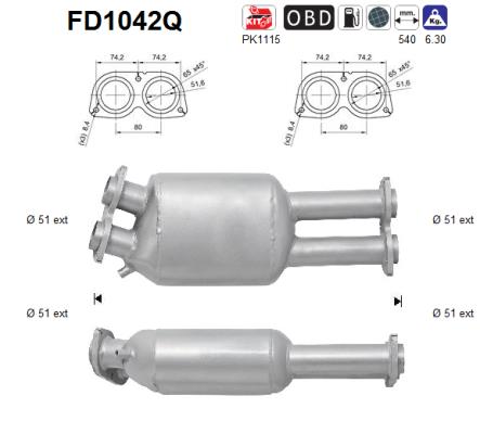 Filtro de particulas AS FD1042Q