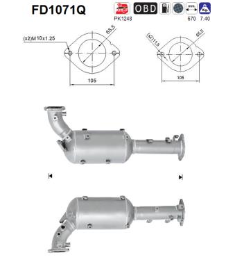 Filtro de particulas AS FD1071Q