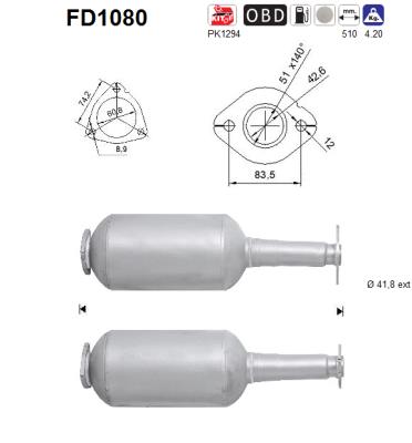 Filtro de particulas AS FD1080