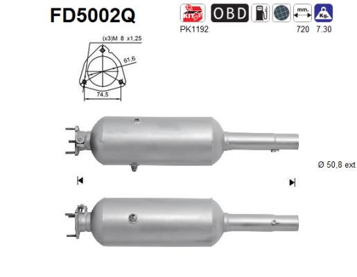 Filtro de particulas AS FD5002Q