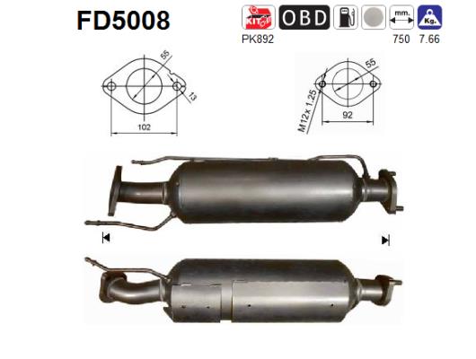 Filtro de particulas AS FD5008