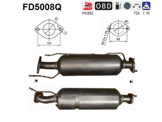 Filtro de particulas AS FD5008Q