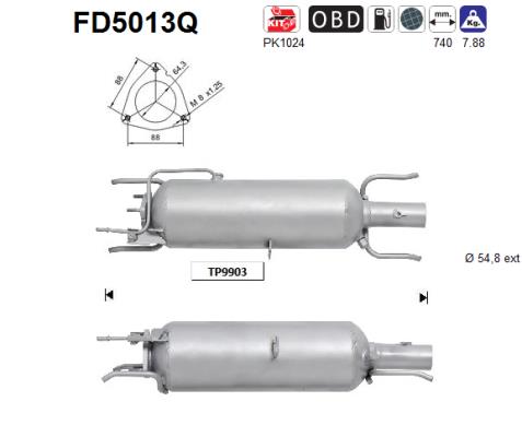 Filtro de particulas AS FD5013Q