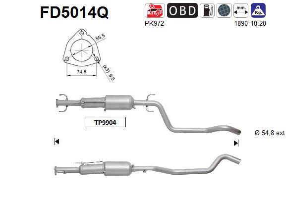 Filtro de particulas AS FD5014Q