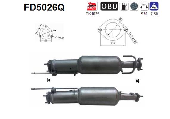 Filtro de particulas AS FD5026Q