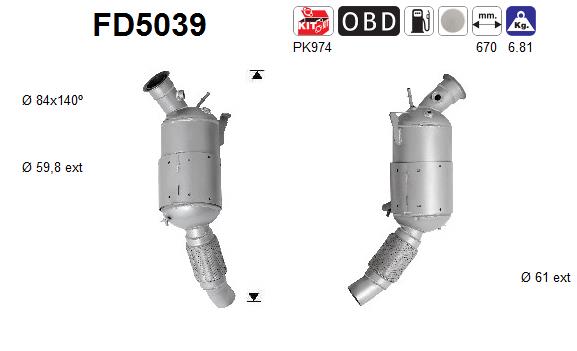 Filtro de particulas AS FD5039