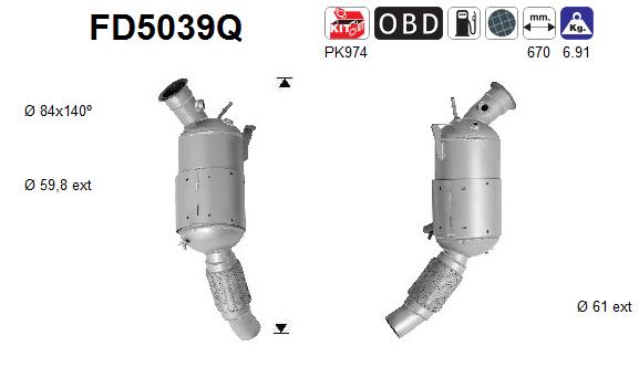 Filtro de particulas AS FD5039Q