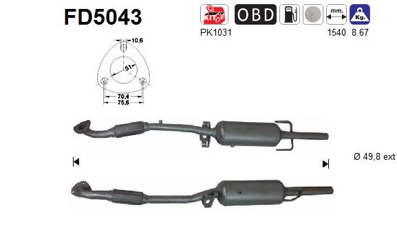 Filtro de particulas AS FD5043