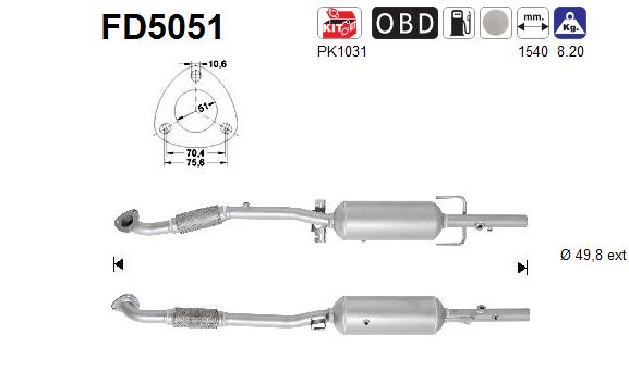 Filtro de particulas AS FD5051