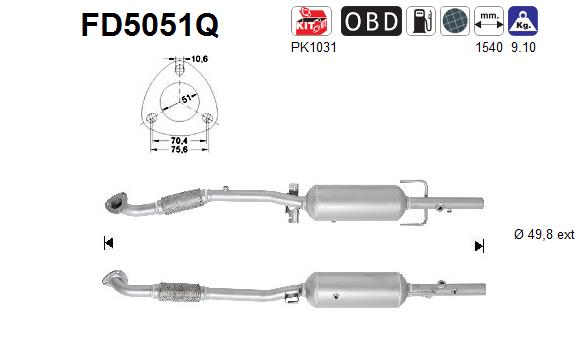 Filtro de particulas AS FD5051Q