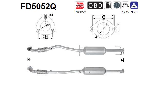 Filtro de particulas AS FD5052Q