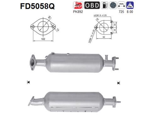 Filtro de particulas AS FD5058Q