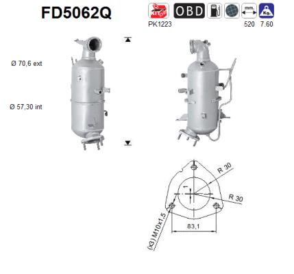 Filtro de particulas AS FD5062Q