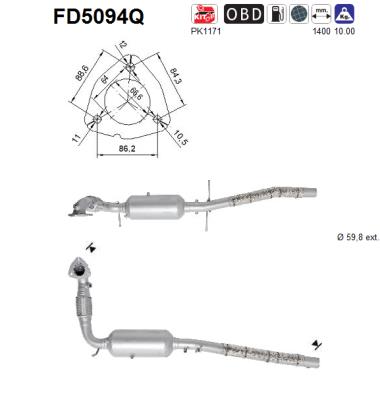 Filtro de particulas AS FD5094Q