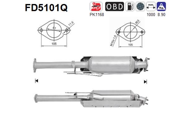 Filtro de particulas AS FD5101Q