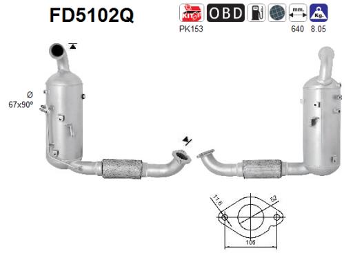 Filtro de particulas AS FD5102Q